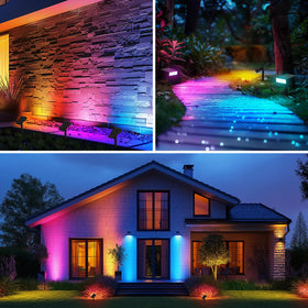 Consciot pool and tree area illumination for evenings