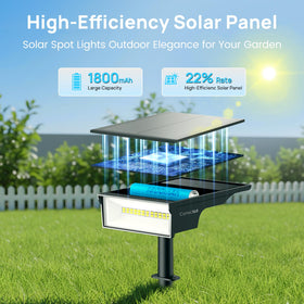 Consciot solar light at 600 lumens for bright yard illumination