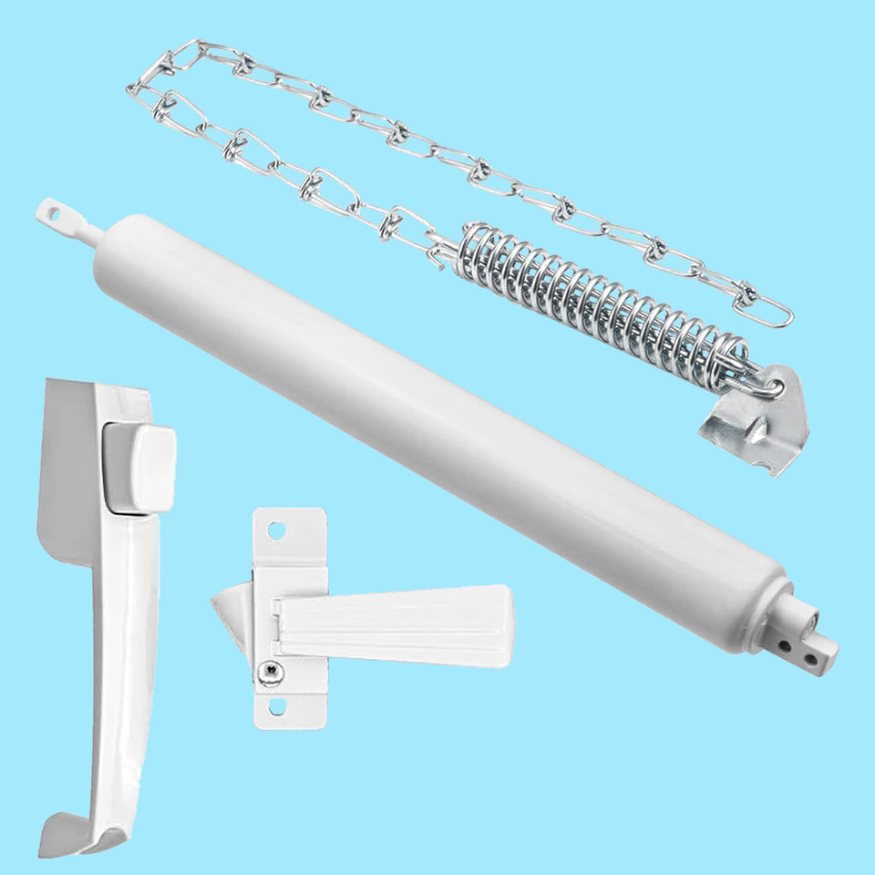 ConsitDone pneumatic door closer kit front view showing smooth operation and durable construction.