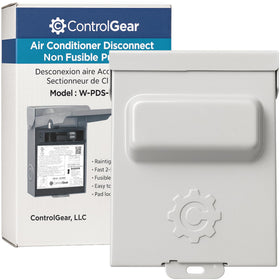 ControlGear 60A pullout disconnect front view in rugged outdoor enclosure