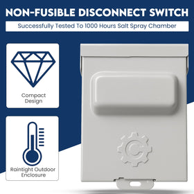 ControlGear powder-coated galvanized steel enclosure resists rust in outdoor settings