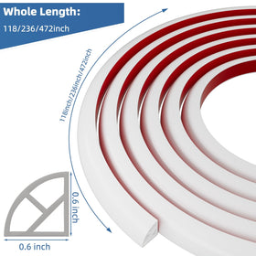 Conwang silicone edge trim with self-adhesive for quick, mess-free installation on smooth surfaces.