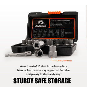 Visible size markings on Coobeast extractors aid quick selection.