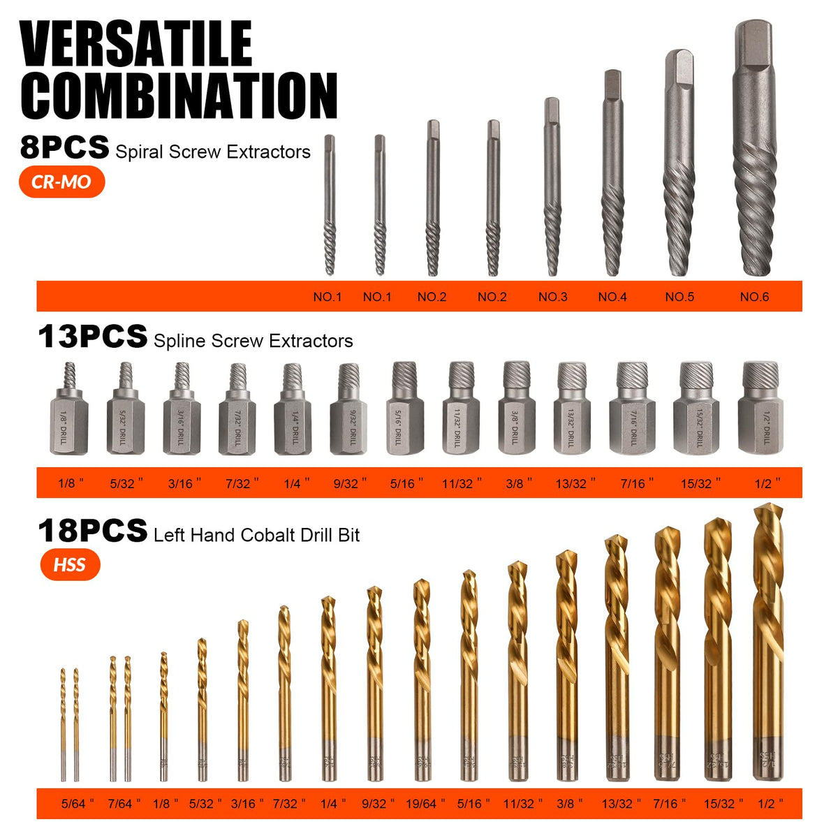 Coobeast chromium-molybdenum steel extractors for tough bolts