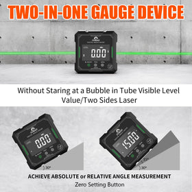 Coobeast digital angle finder 360-degree readings for quick transfers.