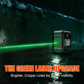 Coobeast dual green lasers improve visibility on dark workpieces.