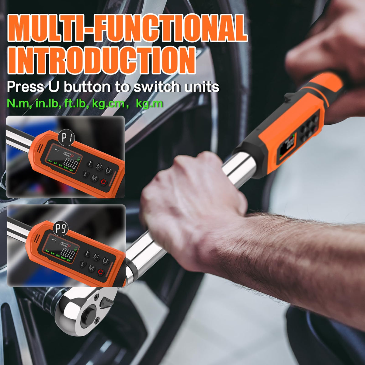 Coobeast torque wrench buzzer and LED indicator alert at target torque