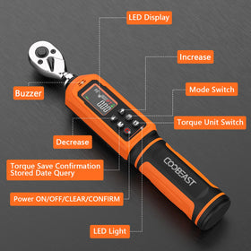 Coobeast torque wrench extension bar adds reach for recessed fasteners.