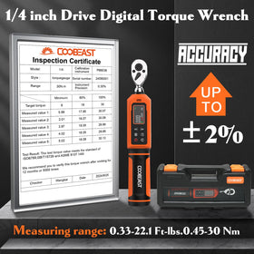 Coobeast torque wrench LED and buzzer alerts guide tightening.
