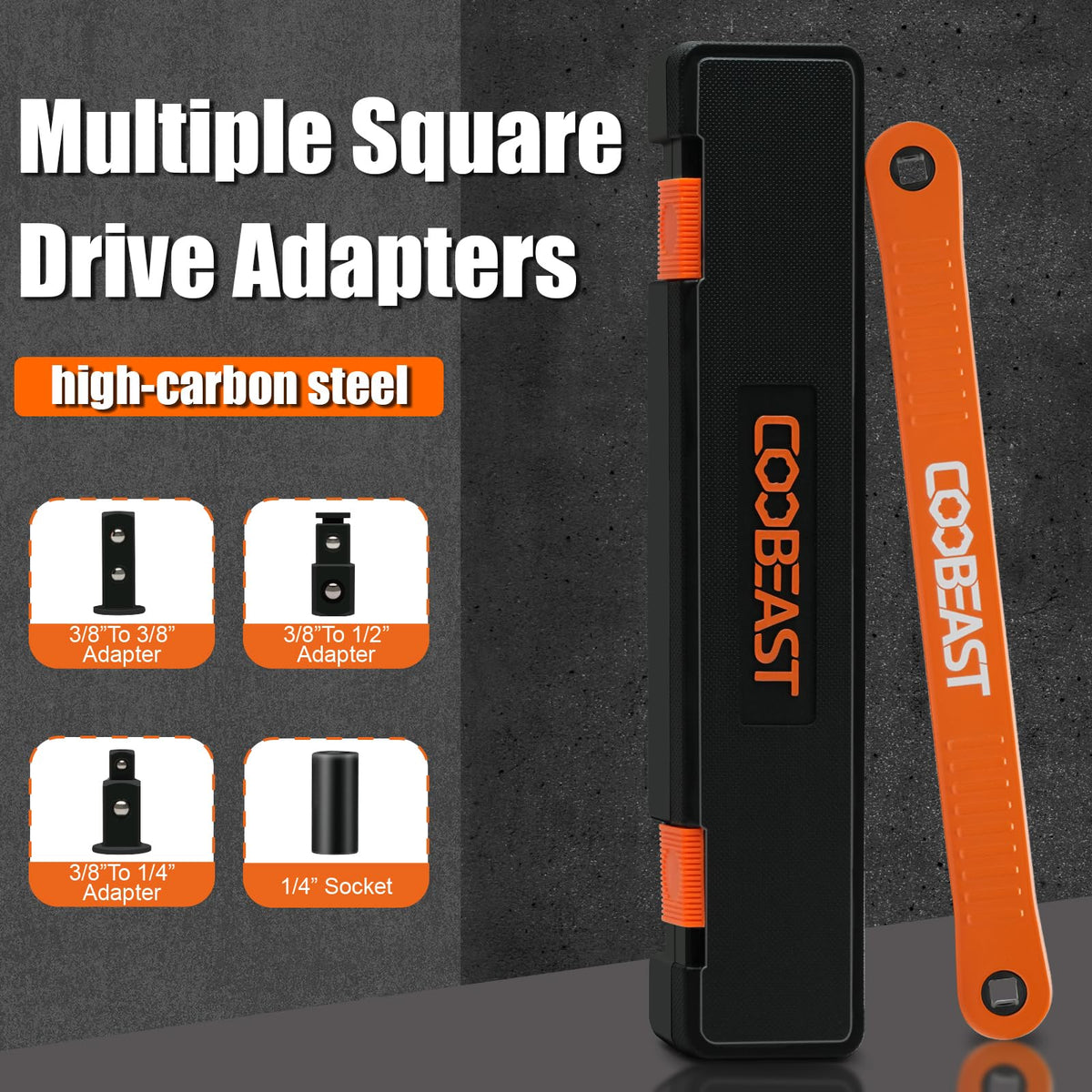 Coobeast extension wrench with 1/2-inch drive adapter included
