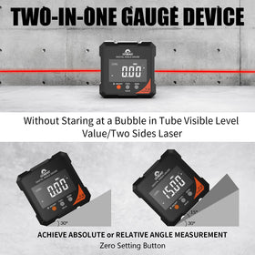 Coobeast four-side magnetic angle gauge stays firmly attached during setup.