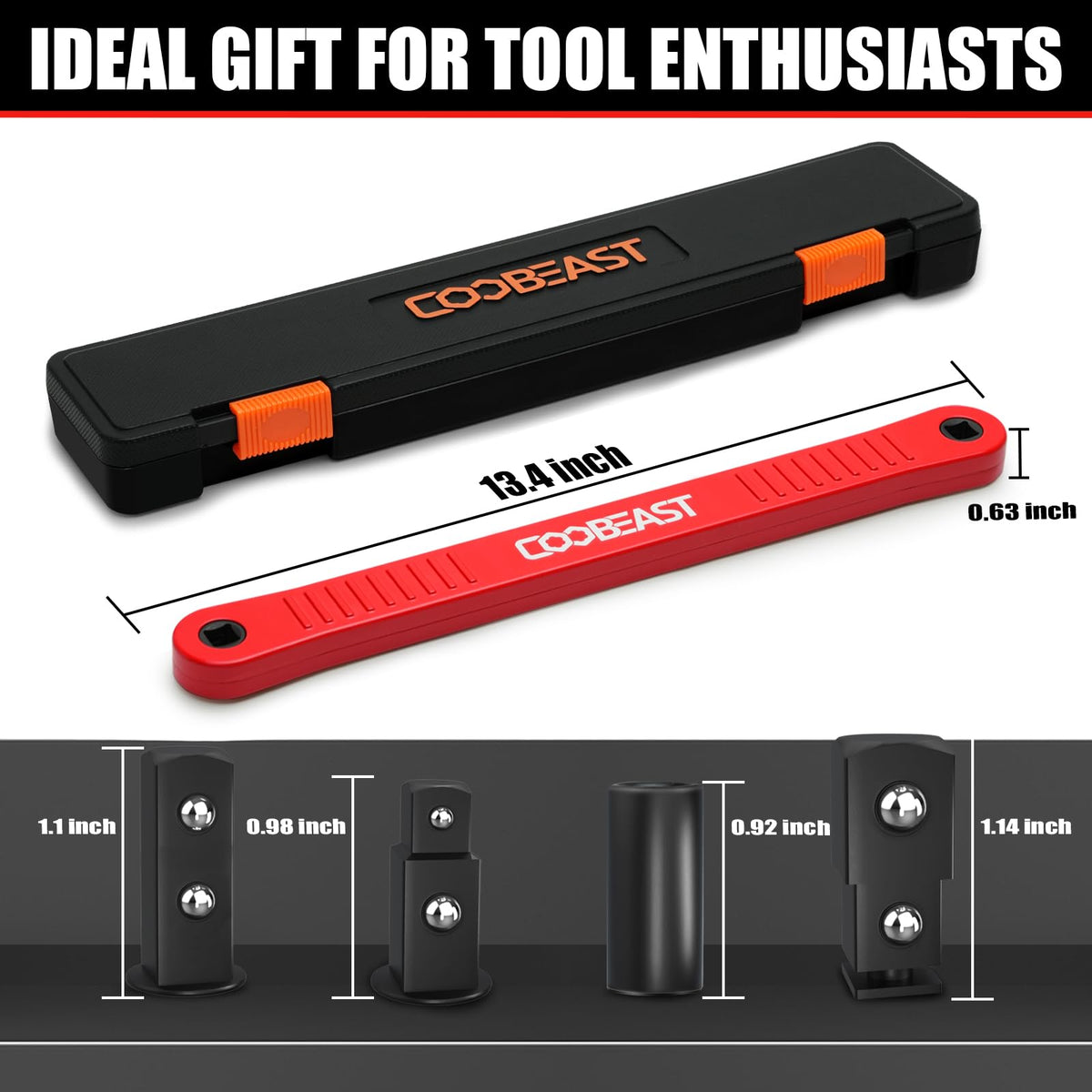 Coobeast impact-ready offset extension wrench ideal for automotive tasks.