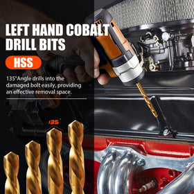 Coobeast left-hand drill bits 7-piece lineup ready for reverse extraction