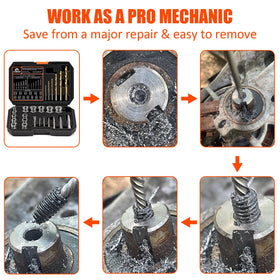Coobeast left-handed drill bit enables reverse removal.