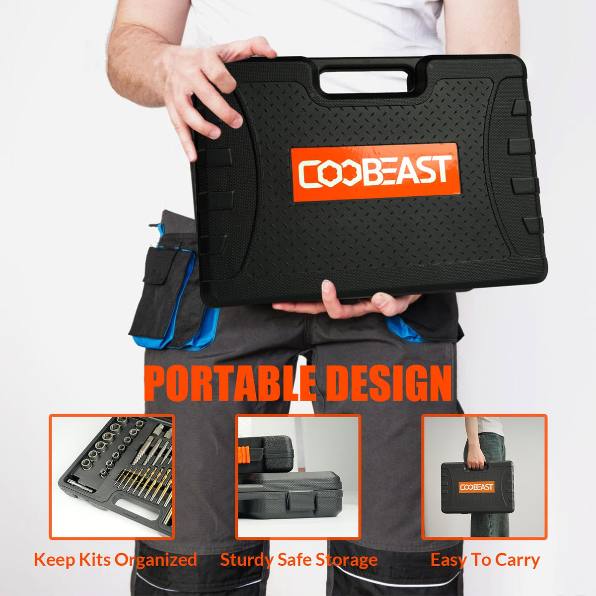 Coobeast portable blow-molded case for easy transport