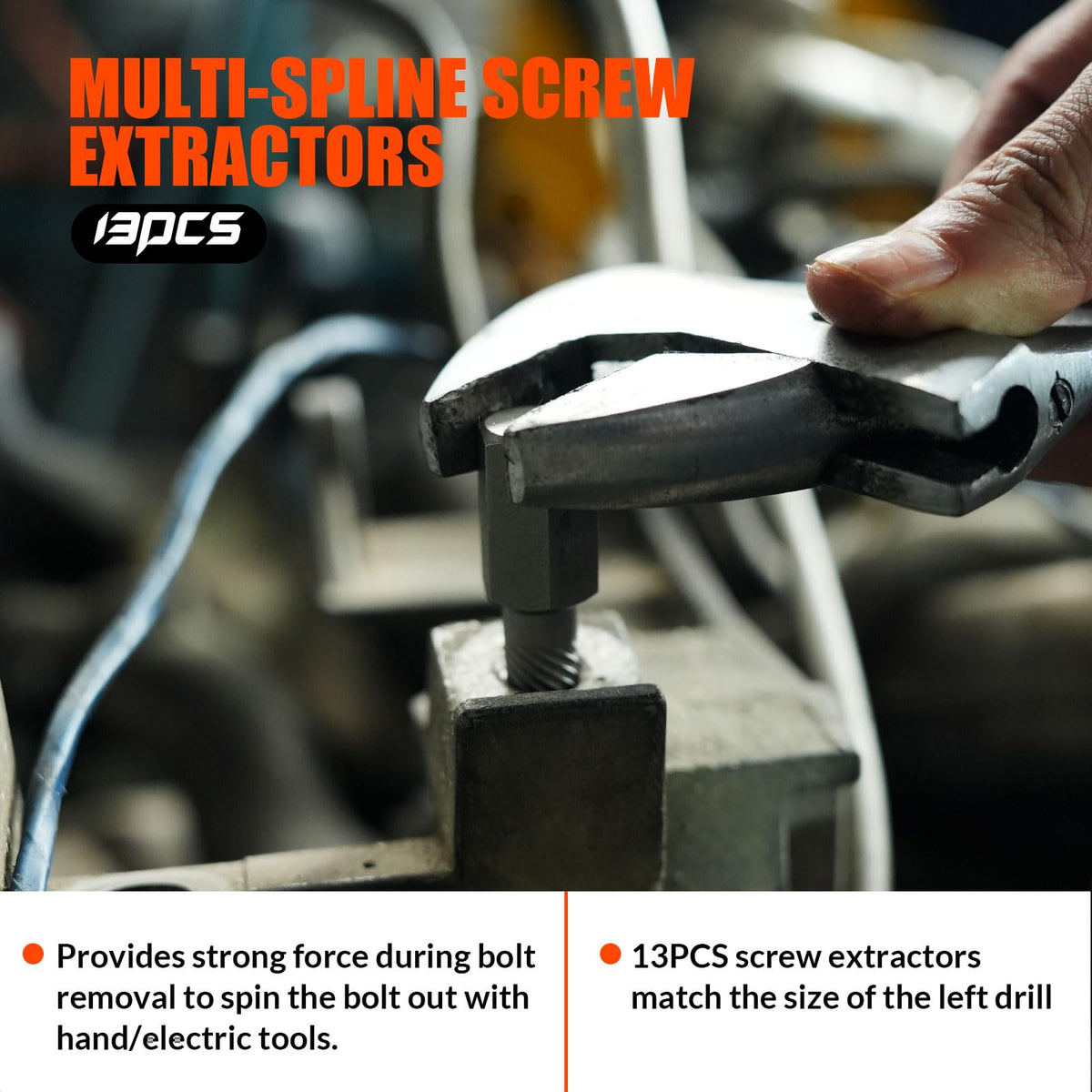 Coobeast spiral screw extractors reach deep and grab firmly.