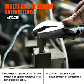 Coobeast spiral screw extractors reach deep and grab firmly.