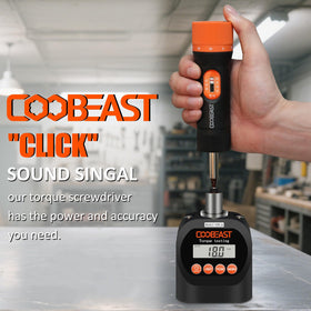 Coobeast torque screwdriver audible click confirms torque.