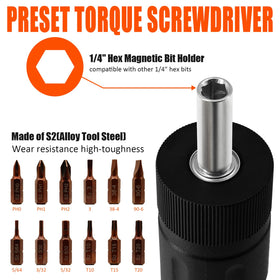 Close-up of dial reading on Coobeast torque screwdriver for precise torque control