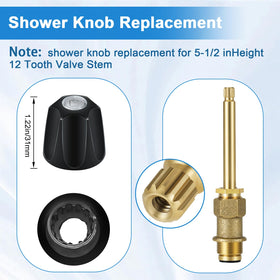 Coolfell matte black shower knobs package provides complete faucet replacement.