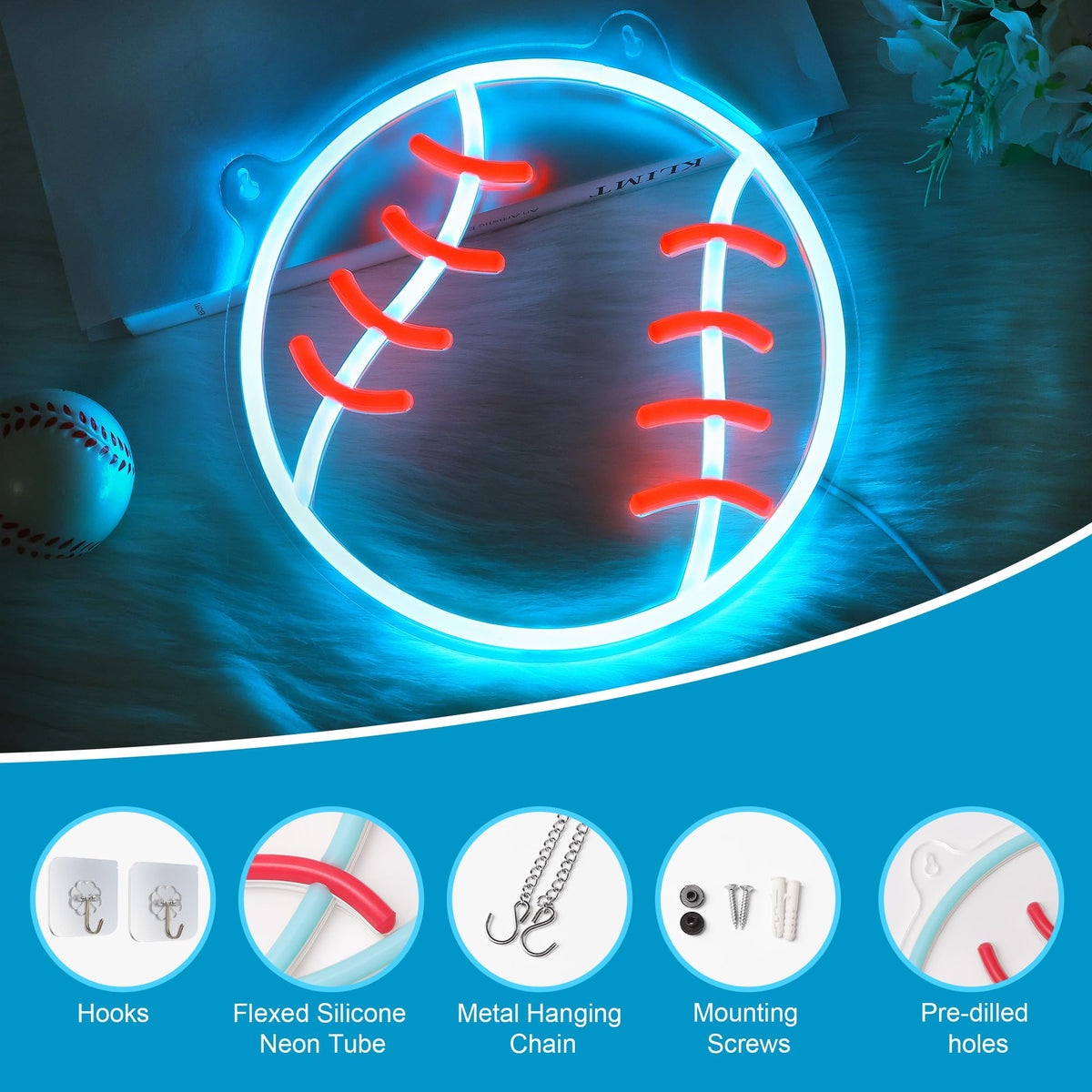 CoolGift Mart Baseball Neon Sign makes a thoughtful gift for baseball fans