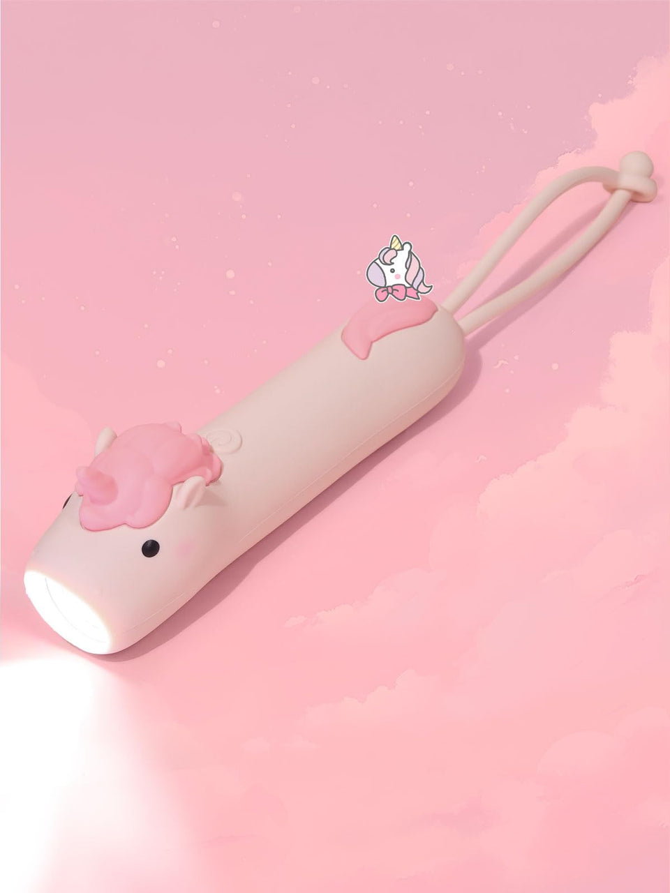 CoolGift Mart kids silicone flashlight unicorn design lights up playtime safely.
