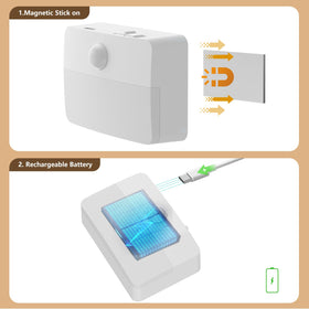 Coolilumi warm white night light in a bedroom providing gentle guidance at night.