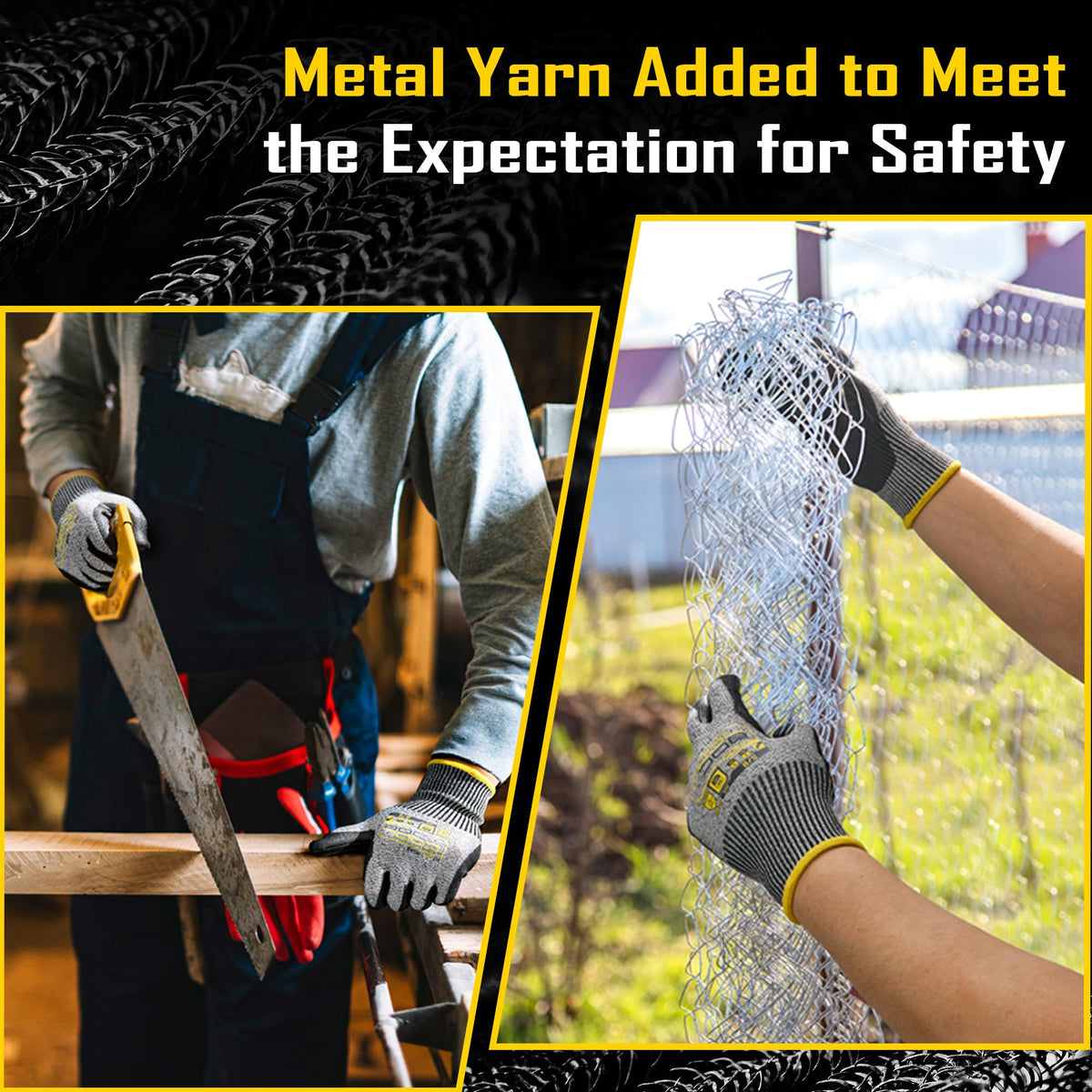 COOLJOB elastic long cuff protects wrists from dirt and dust during detail work.