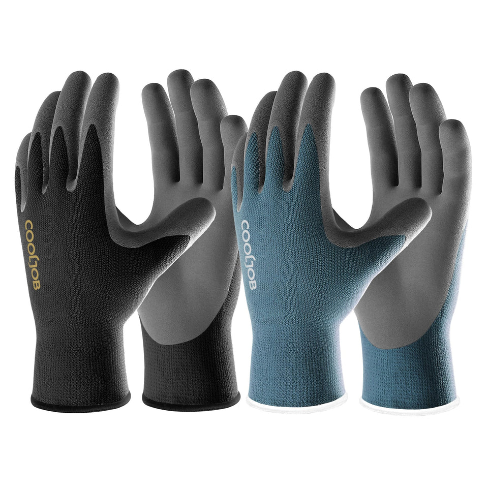 COOLJOB gardening gloves with breathable knit for cool, flexible protection.