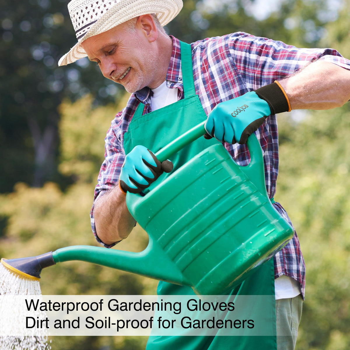 COOLJOB gift-pack two pairs of waterproof gloves ideal for gardeners