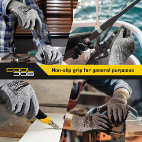 COOLJOB elastic cuff image highlighting wrist protection in dusty environments.