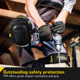 CoolJob knee pads with adjustable straps for quick, secure fitting