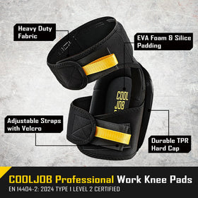 CoolJob knee pads with foam cushion for all-day comfort