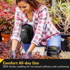CoolJob knee pads with extra-thick gel padding absorbs impact during heavy tasks