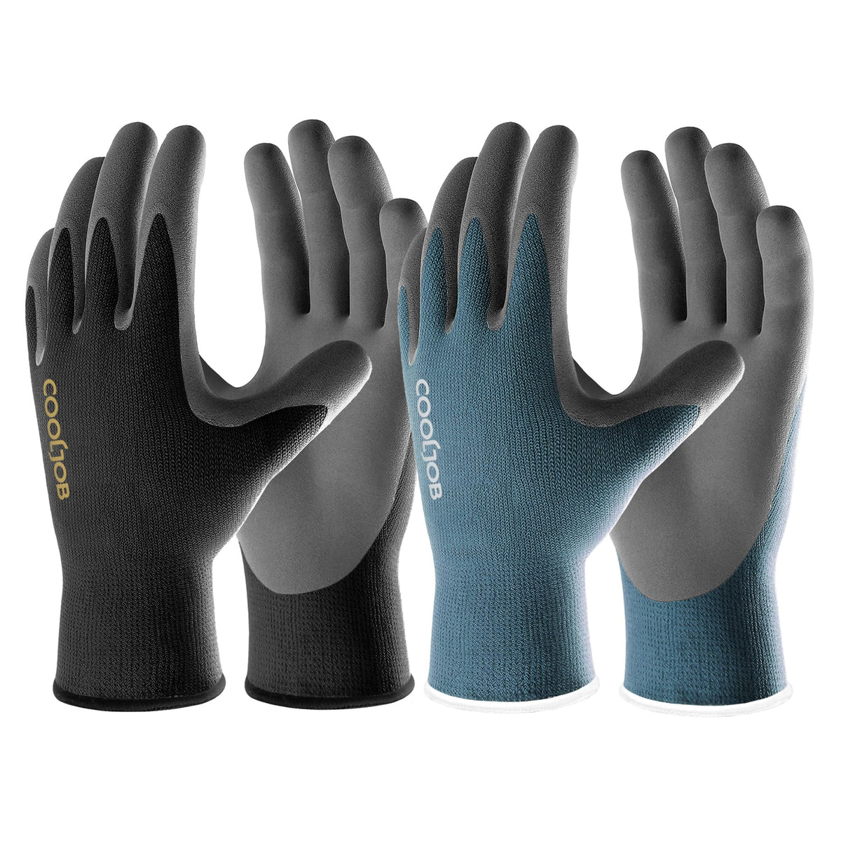 COOLJOB Micro-Foam Nitrile gloves provide non-slip grip for dry and wet tasks.