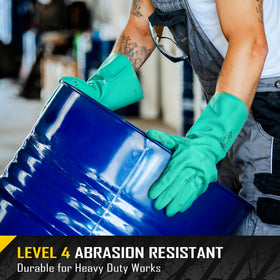 COOLJOB latex-free nitrile gloves with soft flocked lining for comfortable all-day wear.