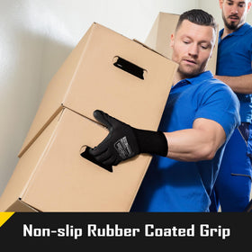 COOLJOB polyurethane-dipped gloves provide secure grip and dexterity.