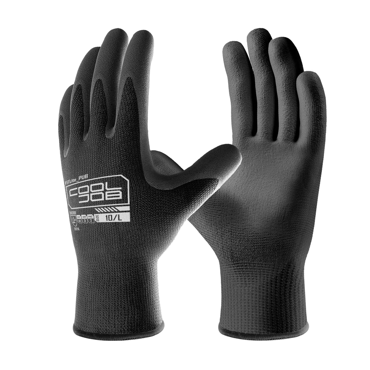 COOLJOB gloves with PU grip palm for secure handling in settings like warehouses