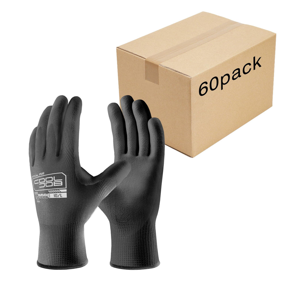 CoolJob safety gloves with PU-coated palm deliver secure grip for tough tasks.