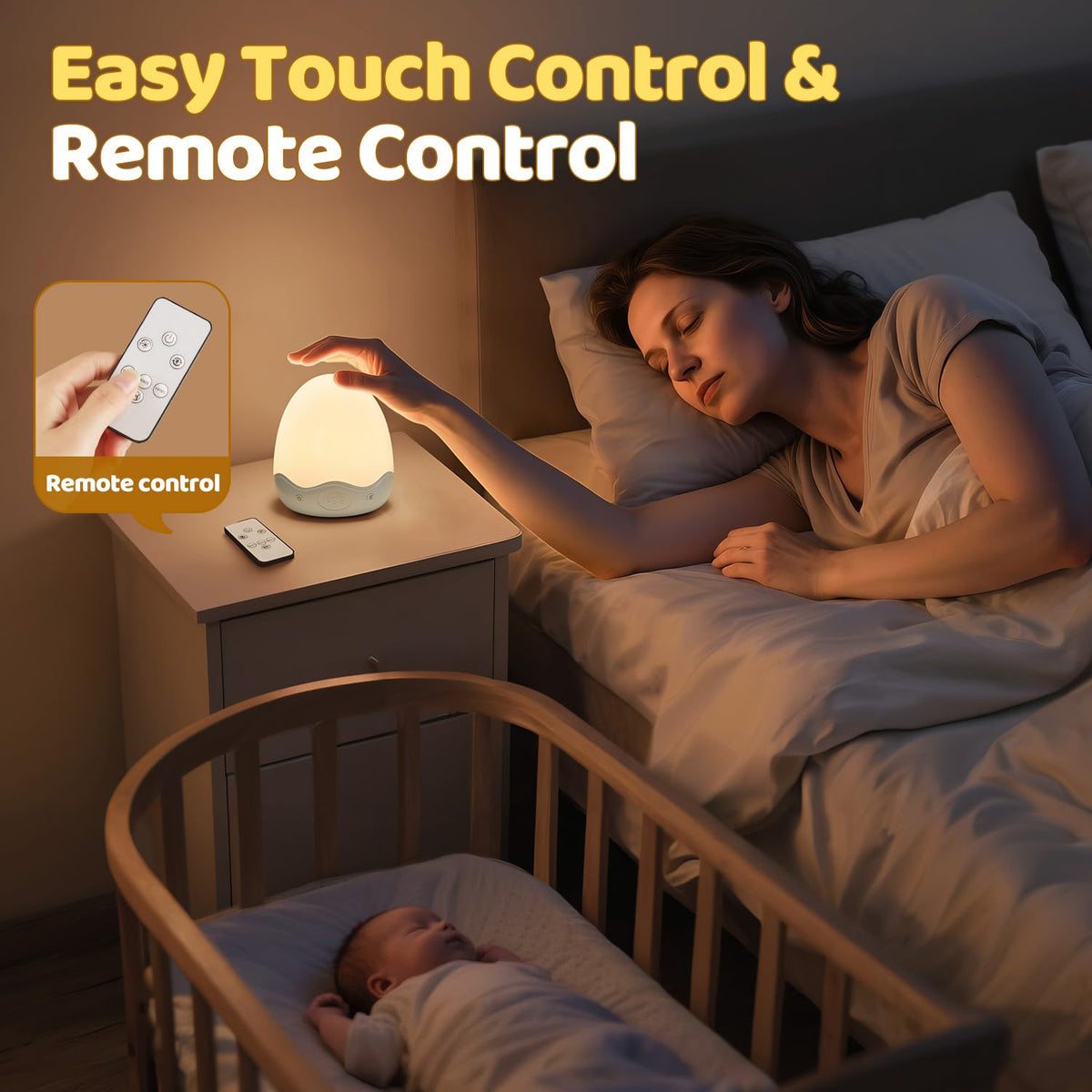 COOLNIGHT egg night light includes 3 timers for auto shut-off
