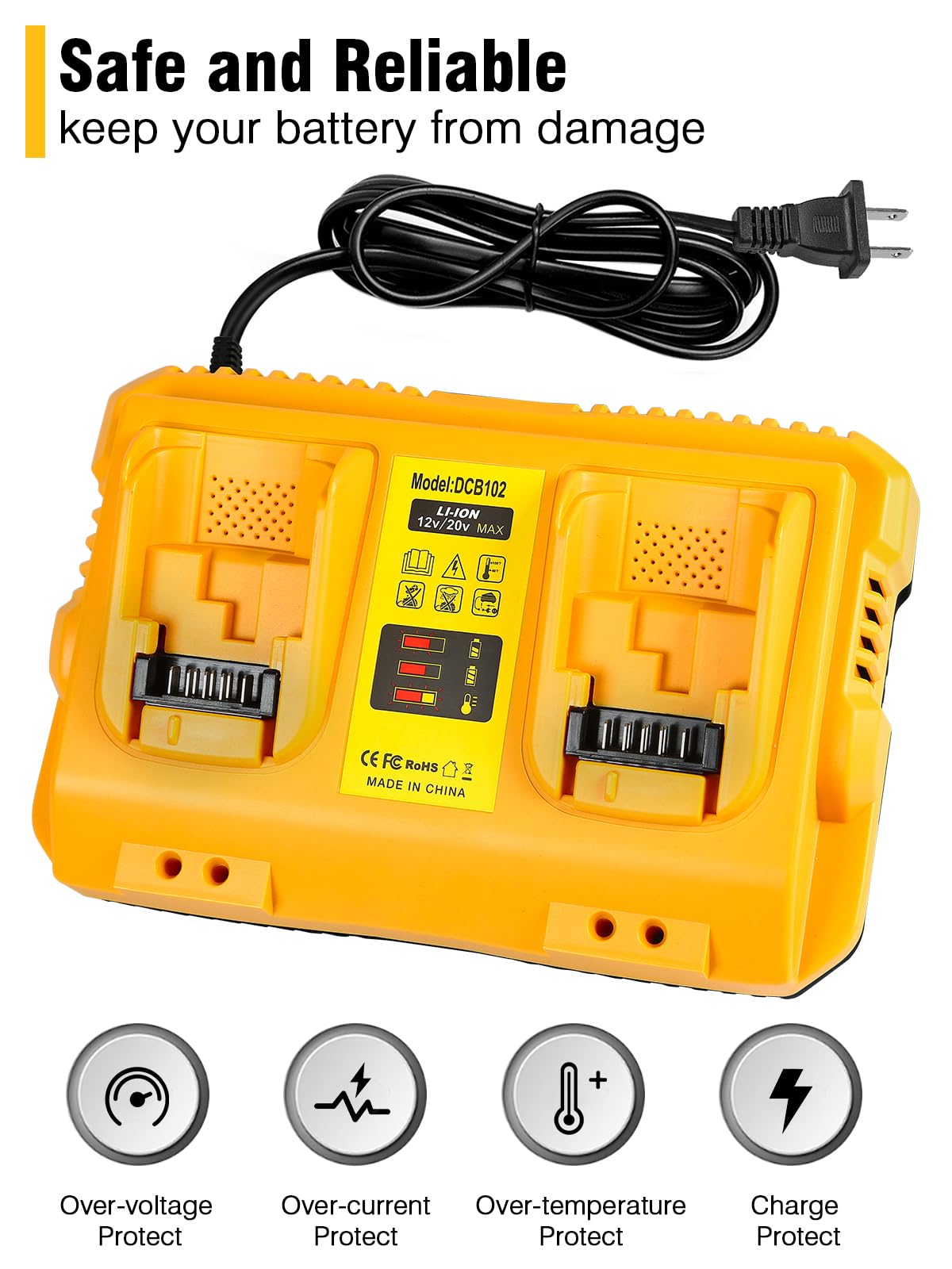 COOMYXIN DCB102 compatibility with 12V-20V batteries in practice.