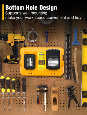 COOMYXIN DCB102 in use on a busy workshop with Dewalt tools.