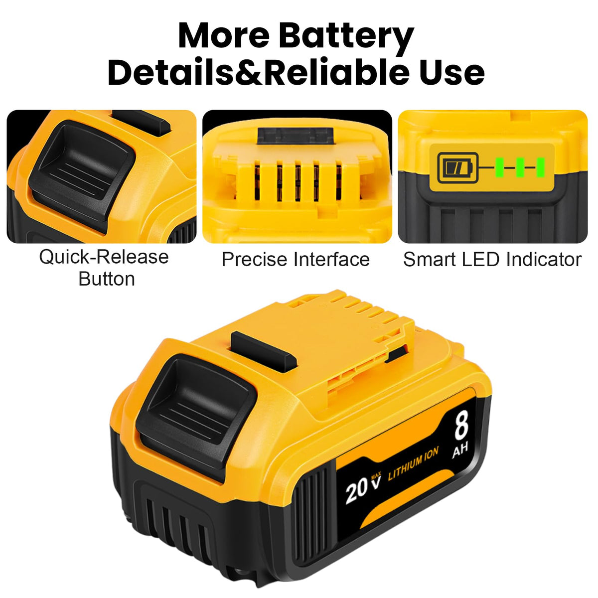COOMYXIN battery and charger work with DCB200 and DCB201 series.