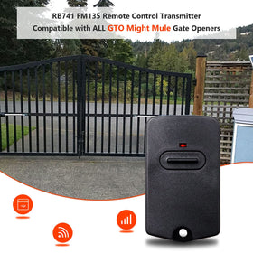 FM135 9-DIP remote transmitter at 318MHz ensures broad compatibility with GTO gates.