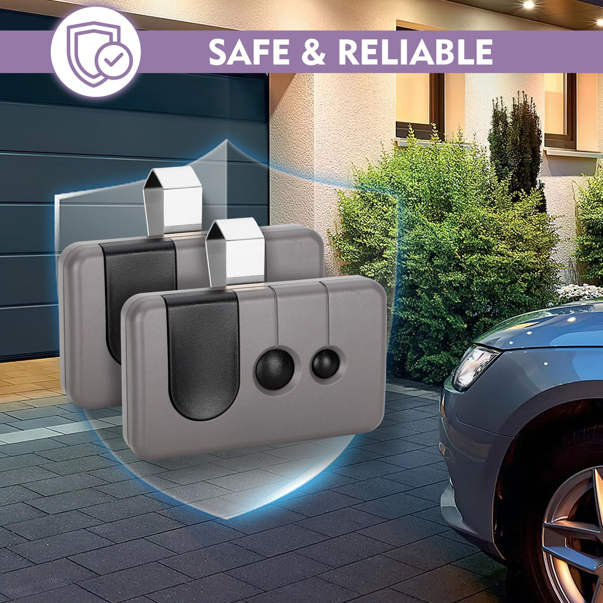 Cooouds garage door remote front view shows buttons clearly
