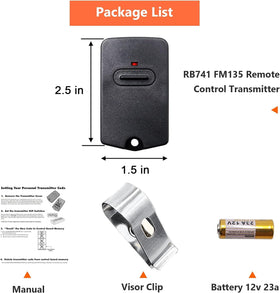 Cooouds RB741 package with four remotes and visor clip for convenience.