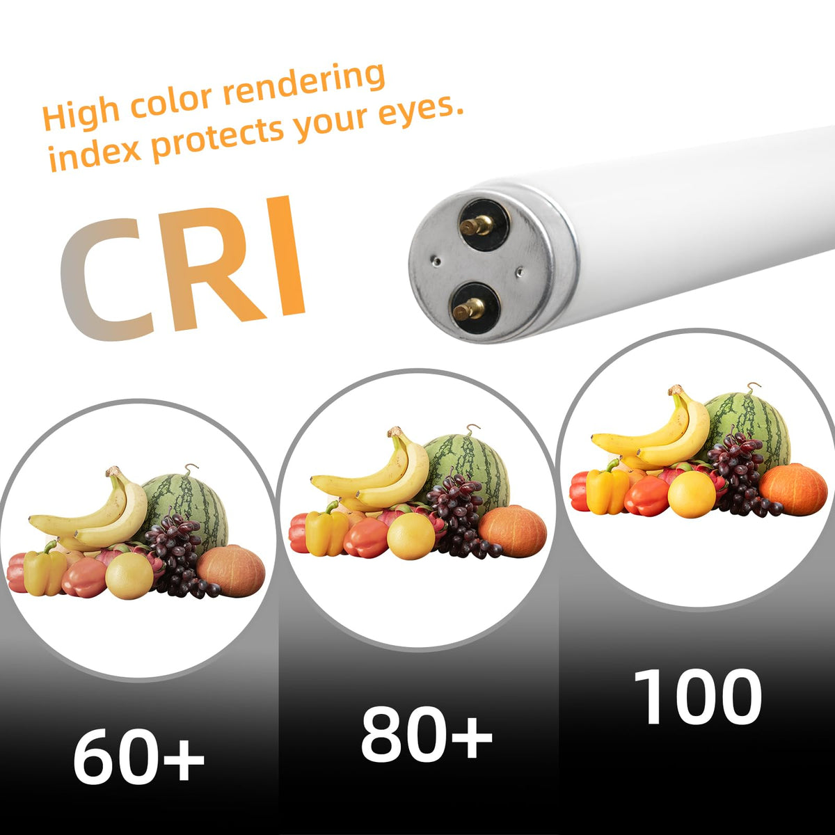 coospider-repta F15T8 18in tube in-use during lighting test showing reliable glow
