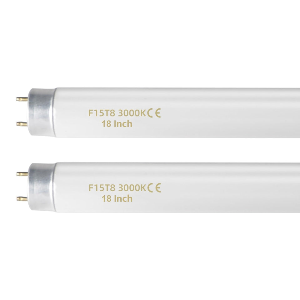 coospider-repta F15T8 18in tube front view with warm 3000K glow for task lighting