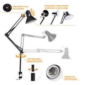 COOSPIDER UV lamp tension knob prevents wobble for steady task lighting