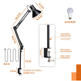 COOSPIDER UV vertical support keeps bulb overhead and centered